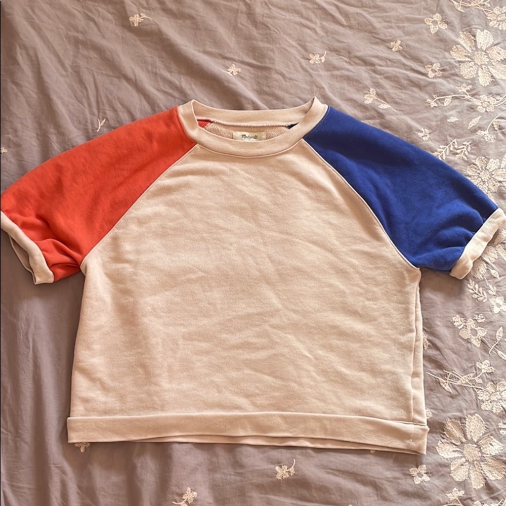 Short-Sleeve Sweatshirt In Colorblock